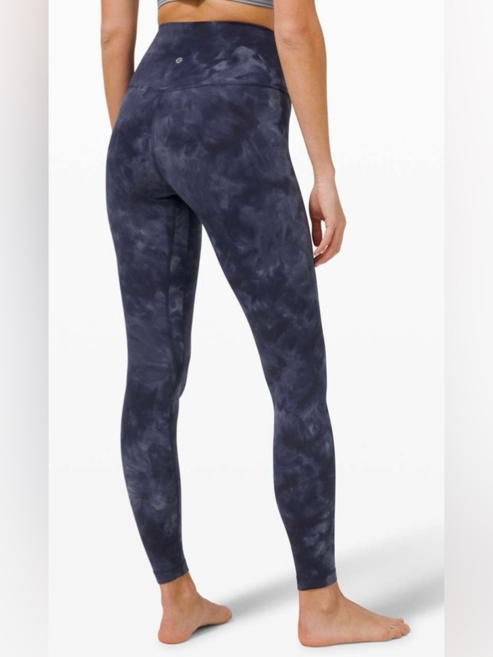 Lululemon Align High Rise 28” Pants Diamond Dye Grey Navy Blue Size 6 Leggings